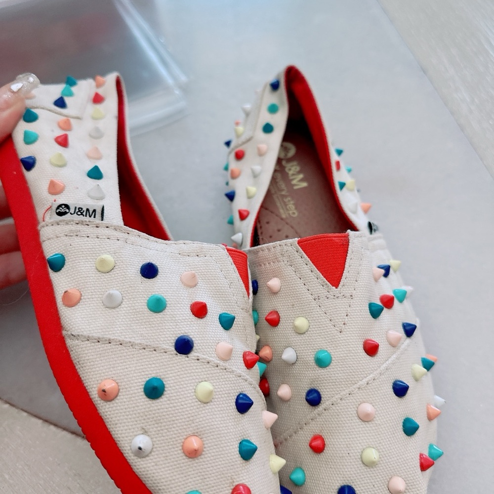 J&M Studded Canvas Flats - Picture 9 of 9